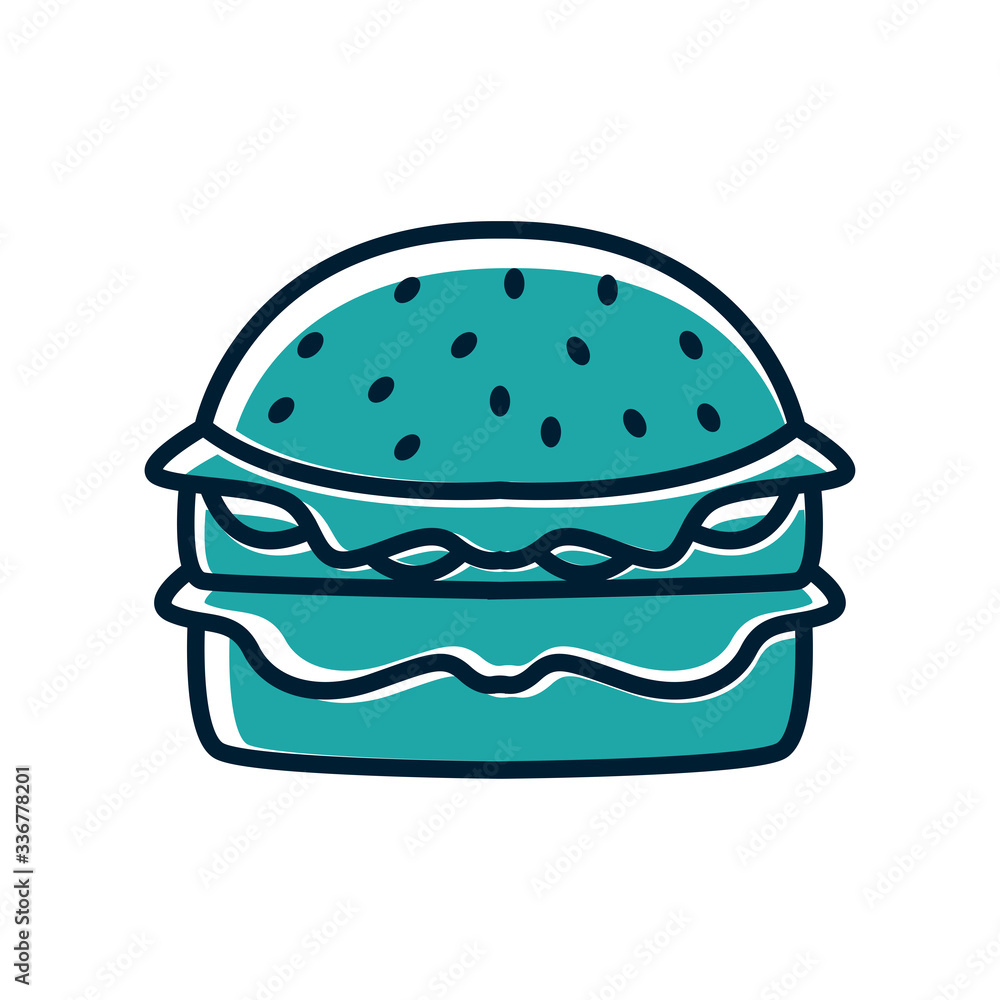 Burger, Hamburger icon illustration Burger, Hamburger icon illustration