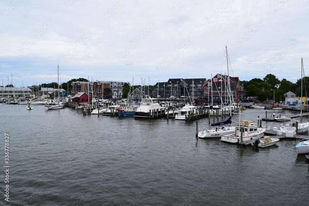 Sailboats at the Docks in Annapolis, Maryland