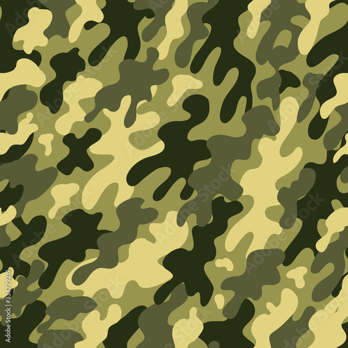 Camouflage pattern. Design element for poster, clothes decoration, card, banner.