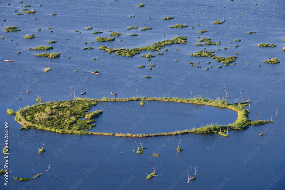 aerial view of loktak lake manipur india aerial view of loktak lake manipur india