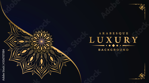 Luxury mandala background with arabesque pattern arabic islamic east style for Wedding card, book cover. 