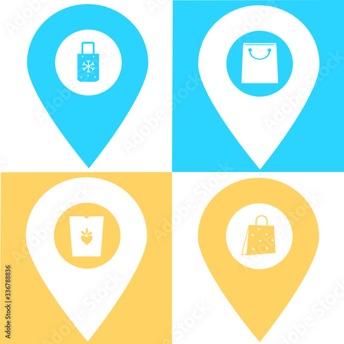 Free Download Set of shopping store location map pin icon. Element of map point for mobile concept and web apps. Icon for website design and development, app development. Premium clothing, shoes, bag store icon  - GFXLoad