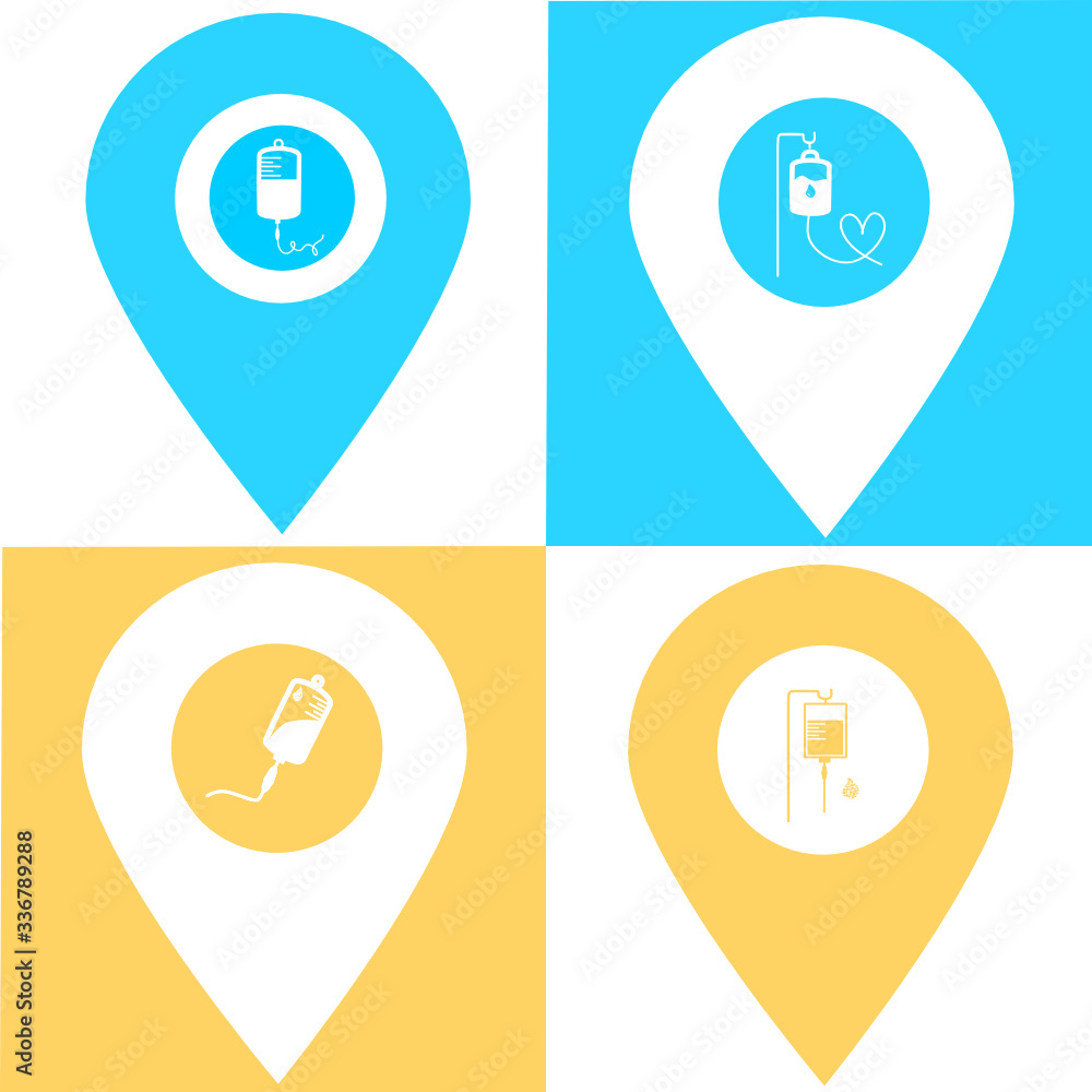 Set of infusion location map pin icon. Element of map point for mobile concept and web apps. Icon for website design and development, app development. Premium hospital, clinic, pharmacy icon sign Set of infusion location map pin icon. Element of map point for mobile concept and web apps. Icon for website design and development, app development. Premium hospital, clinic, pharmacy icon sign