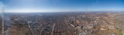 Panoramic photo of Rivne city. Ukraine