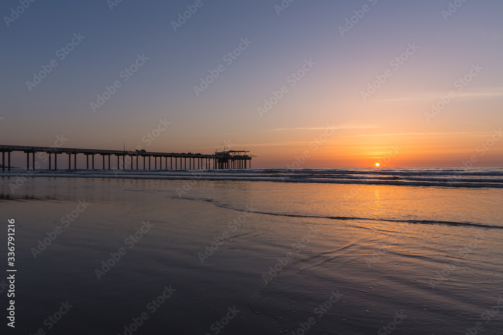 sunset at the pier