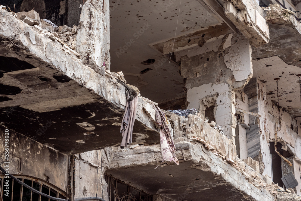 Fototapeta premium War Ruins in Homs, Syria
