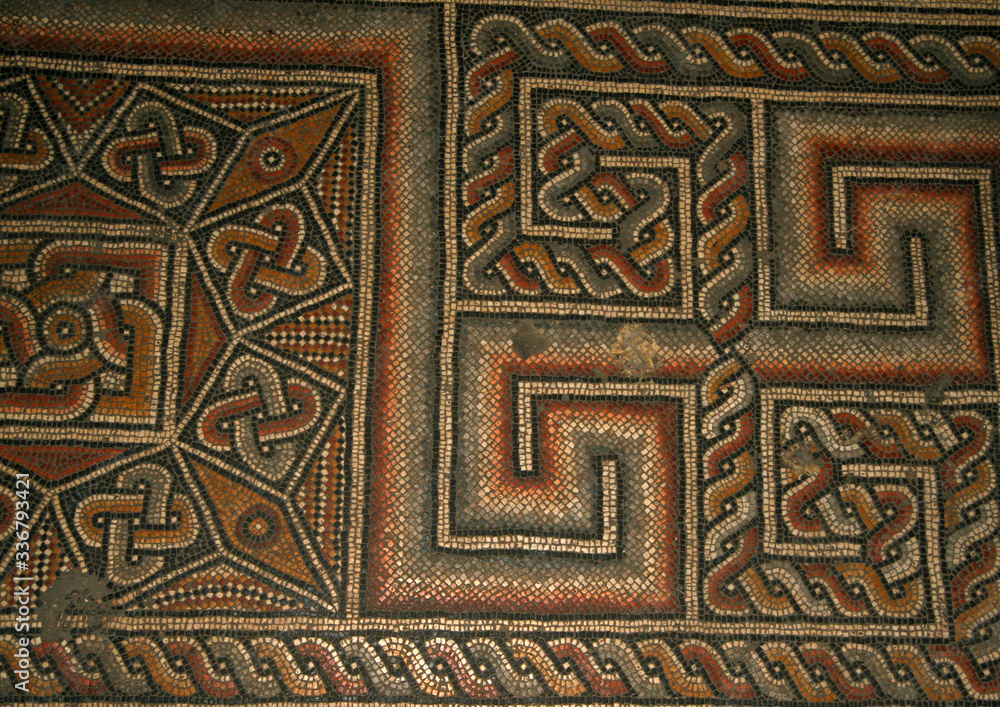 Mosaic from Church of the Nativity is a basilica located in Bethlehem in the West Bank, Palestine, Israel Mosaic from Church of the Nativity is a basilica located in Bethlehem in the West Bank, Palestine, Israel