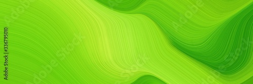 modern moving horizontal banner with yellow green, forest green and green yellow colors. graphic with space for text or image. can be used as header or banner