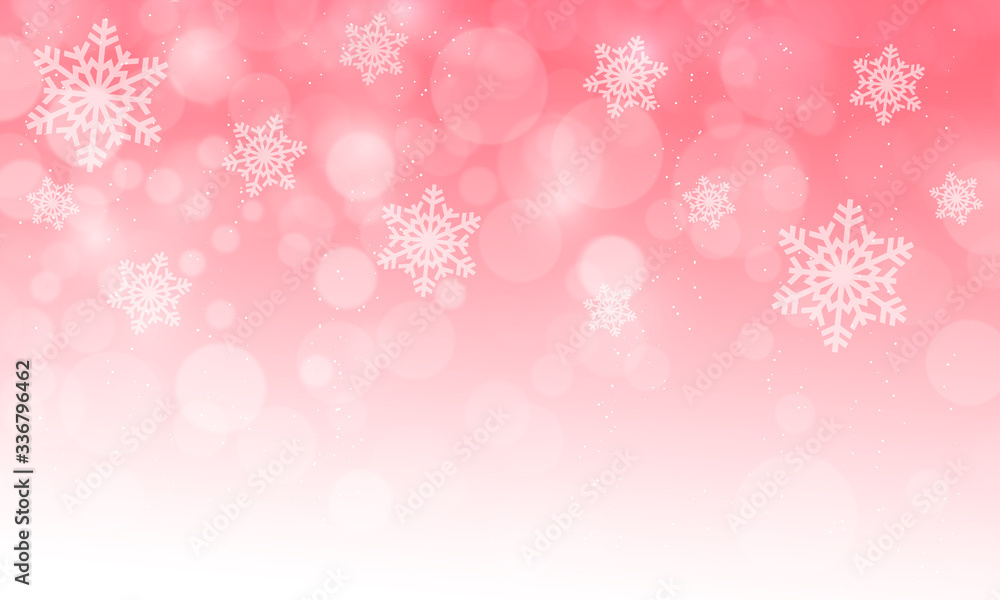 Winter christmas background with snowflakes