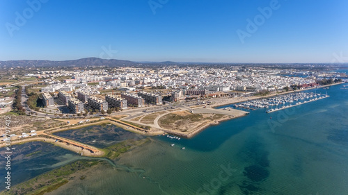 Aerial view of Olhao, Algarve, Portugal.