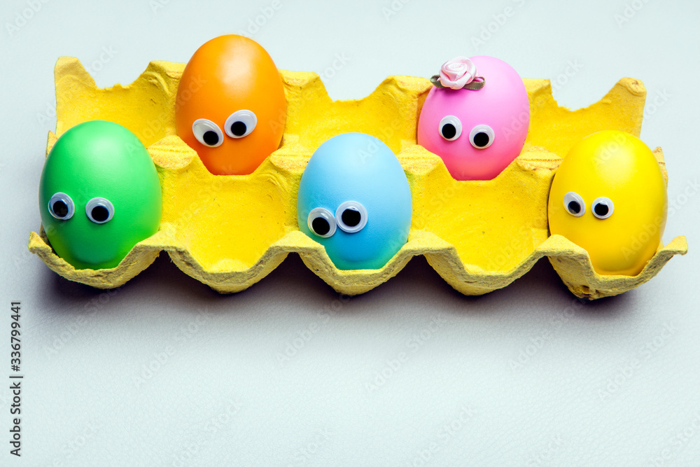 Obraz premium image of easter egg box white background 