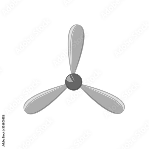 Aviation propeller vector illustration. Simple airscrew picture