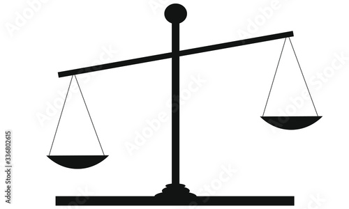 scales silhouette shows inequality and injustice