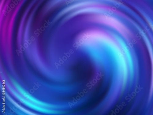 Abstract background design. A swirl of waves of blue luminous cosmic colors.