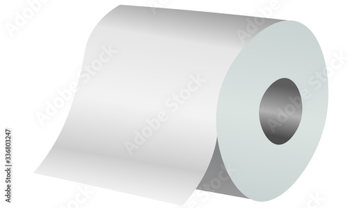 white toilet paper sheet roll