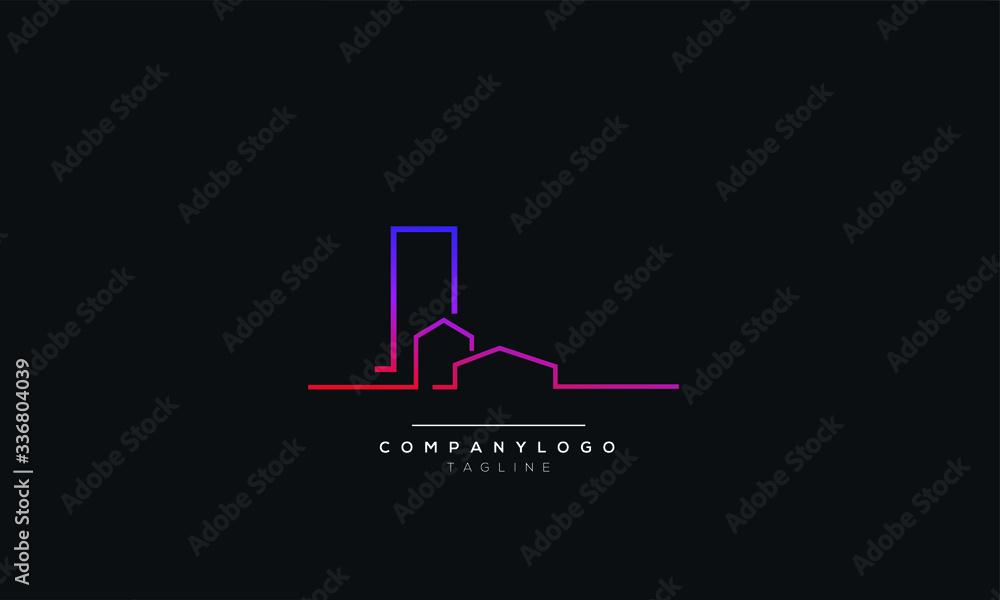 Real Estate Logo Design. Creative abstract real estate icon logo and business card template Real Estate Logo Design. Creative abstract real estate icon logo and business card template