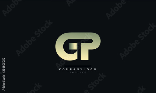 GP PG G P Letter logo alphabet monogram initial based icon design