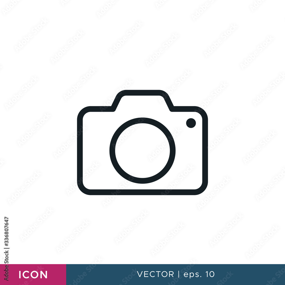 Camera icon vector design template. Editable stroke Camera icon vector design template. Editable stroke