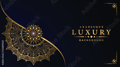 Luxury mandala background with arabesque pattern arabic islamic east style for Wedding card, book cover. 
