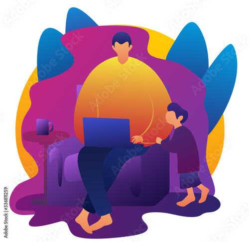 Female freelancer working from home 
