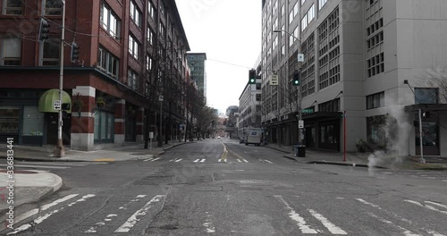 Empty Street in Seattle photo