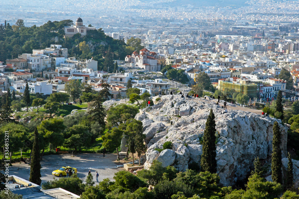 panoramic view of the city of athens greece