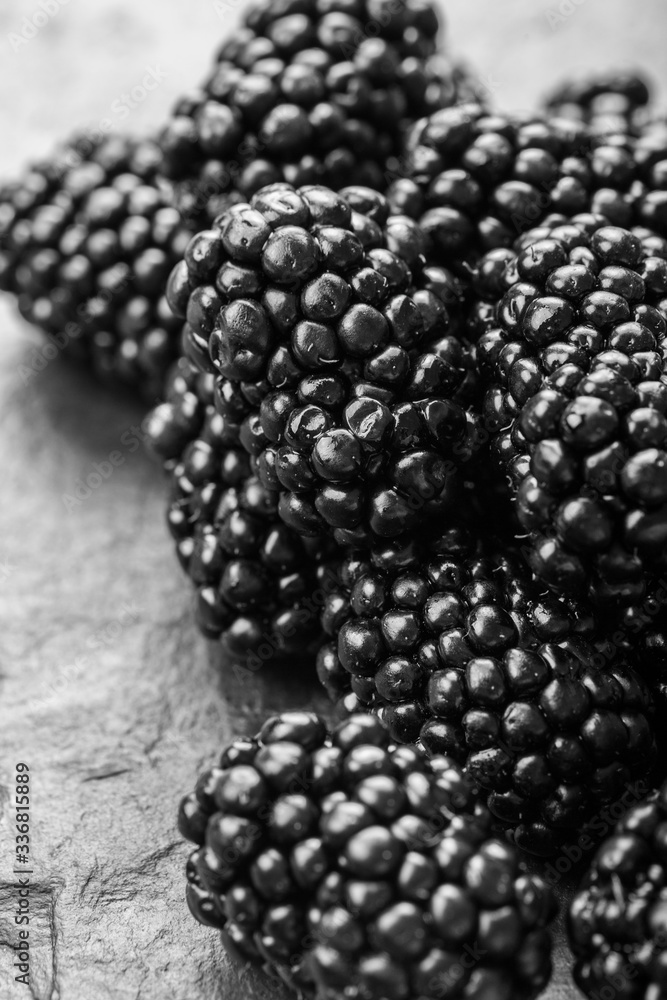 Fresh blackberries background, top view. Fresh blackberries background, top view.