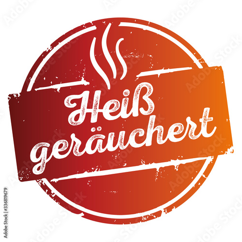 Brauner Button heiß geräuchert zerkratzt