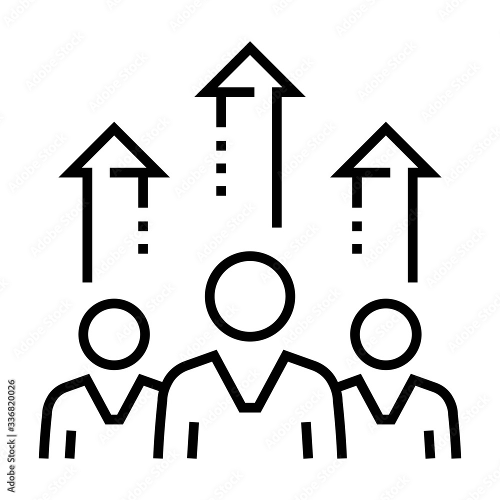 Personal development icon. Career growth, learning new skills symbol. Stepping up corporate ladder sign.