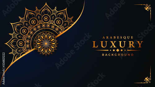 Luxury mandala background with arabesque pattern arabic islamic east style for Wedding card, book cover.