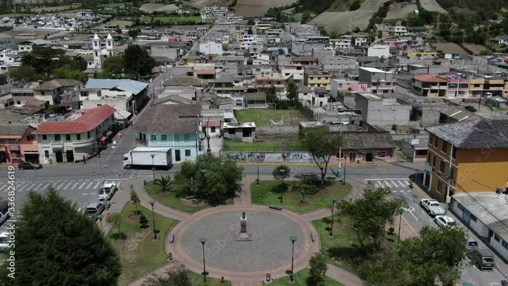 Aerial shot of Calacali, a small town near Quito Aerial shot of Calacali, a small town near Quito