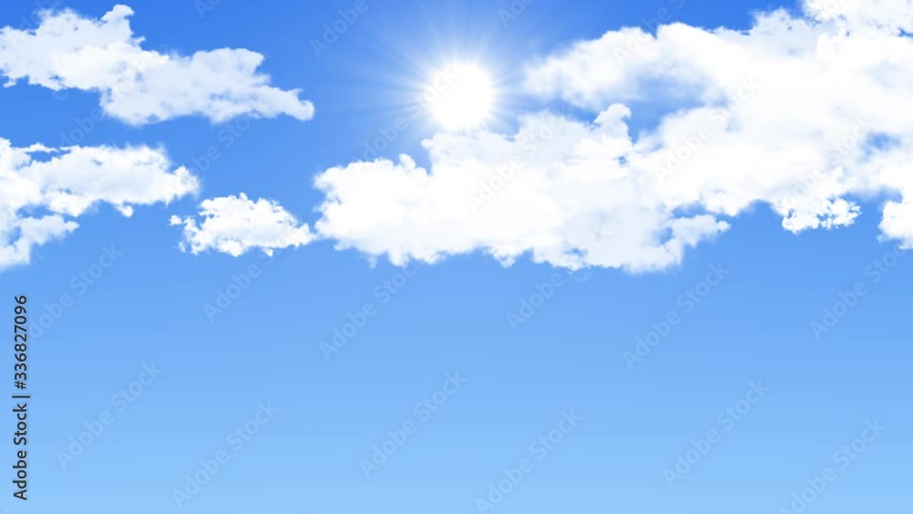 Beautiful Blue Sky with Clouds loop Animation background Green Screen. Weather Nature Cloud and Sun. Clean Environment. Through the Clouds, White Fluffy clouds, Beautiful Blue Sky with Clouds loop Animation background Green Screen. Weather Nature Cloud and Sun. Clean Environment. Through the Clouds, White Fluffy clouds,