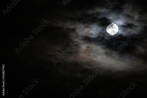 Canvas Print Moon April 7, 2020 Supermoon Atlanta, Ga