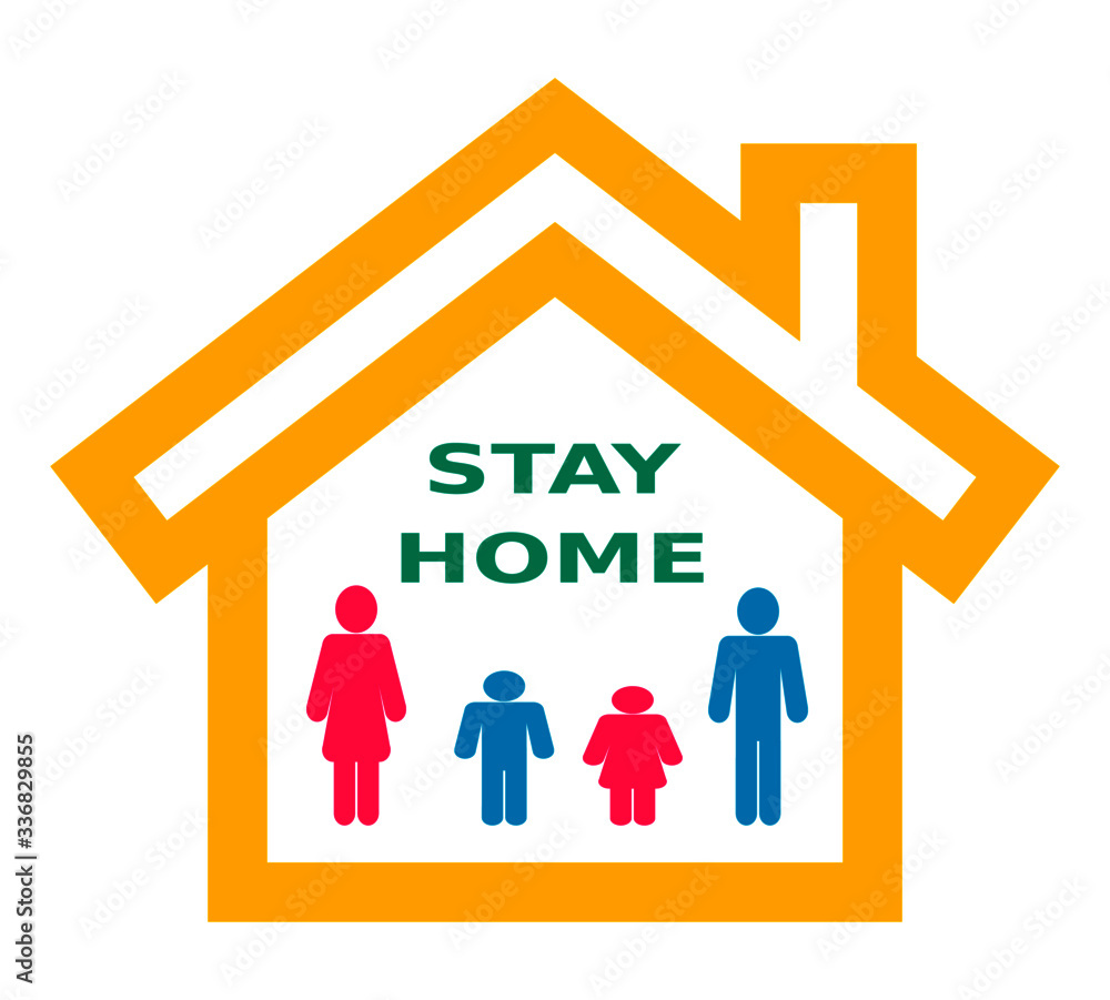 Stay Home Self Isolation Vector Illustration Stay Home Self Isolation Vector Illustration