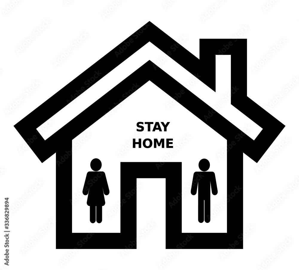 Stay Home Self Isolation Vector Illustration Stay Home Self Isolation Vector Illustration