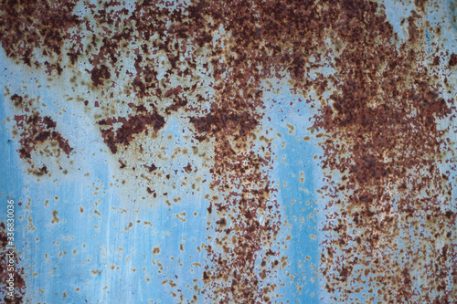 Rusty poorly painted surface.