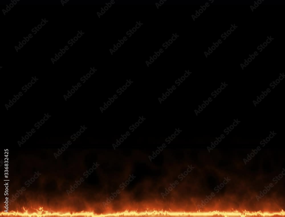Fire Flames Igniting And Burning . A line of flames ignite on a black background. Transparent background. Alpha Fire Flames Igniting And Burning . A line of flames ignite on a black background. Transparent background. Alpha
