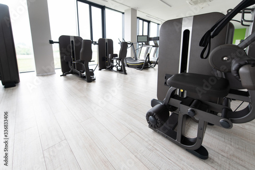 Modern Gym Interior With Equipment