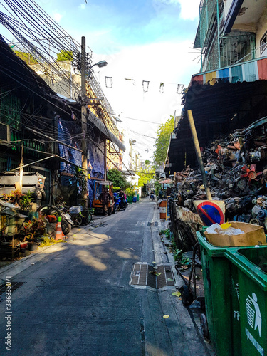 Photography Street motor spare parts small street Bangkok Thailand
