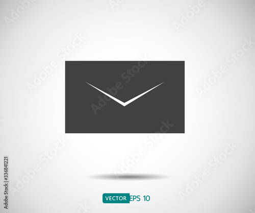 Envelope Mail icon Flat design style. Direct message, sms vector illustration