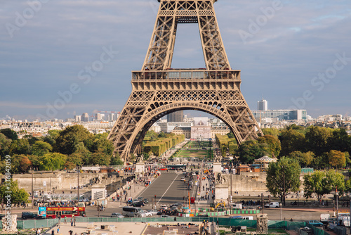 Paris, France, a Fragment of the construction of the Eiffel tower