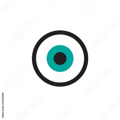 eyeball line icon, vector illustration