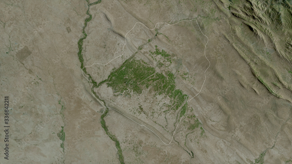 Naklejka premium At-Ta'mim, Iraq - outlined. Satellite