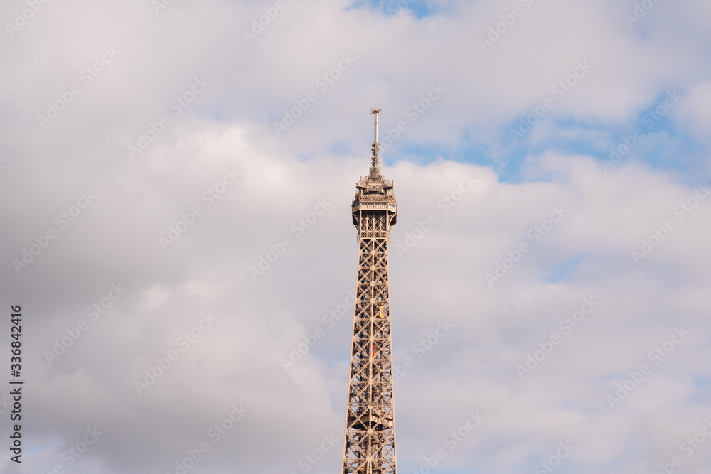Paris, France, a Fragment of the construction of the Eiffel tower