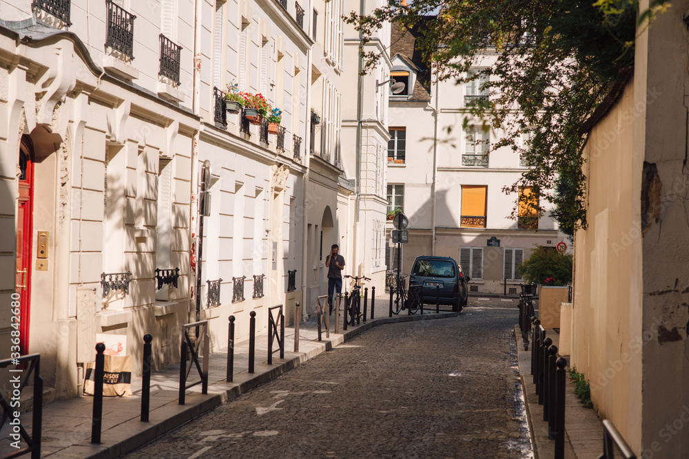 a street in Paris on a Sunny day