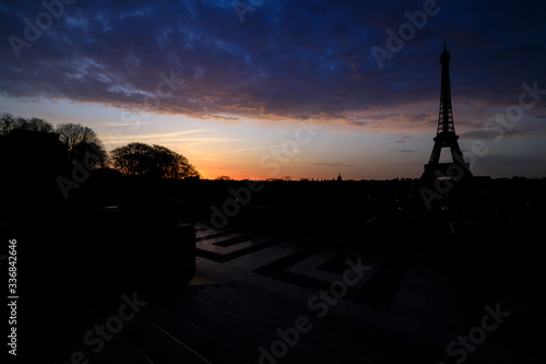 Sunset in the Eiffel Tower, Paris