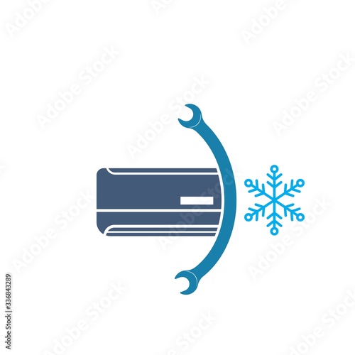 airconditioner repair and service vector icon illustration design
