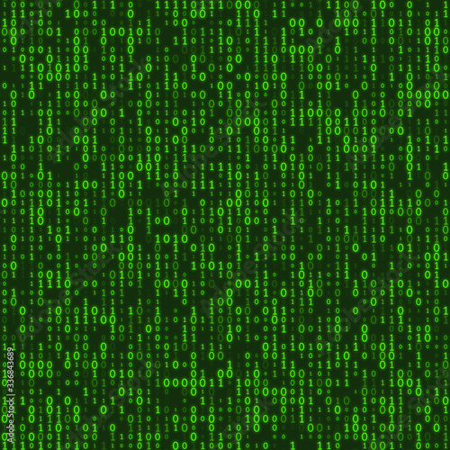 An illustration of a green binary code background © mauro53