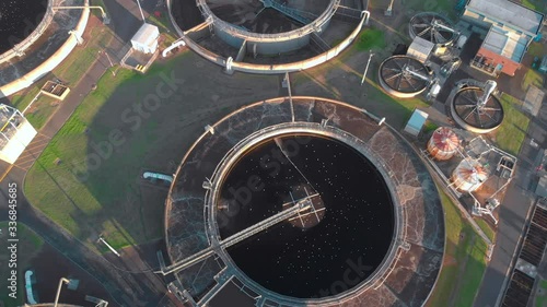 A Fly-over of the Watercare treatment plant, Auckland, New Zealand photo