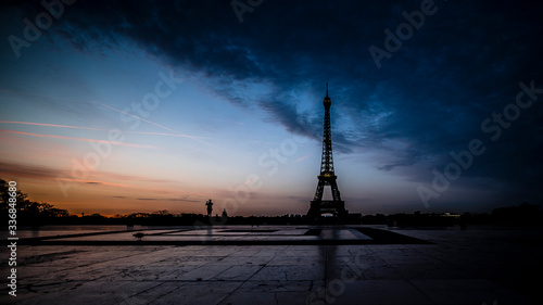 Sunrise near the Eiffel Tower
